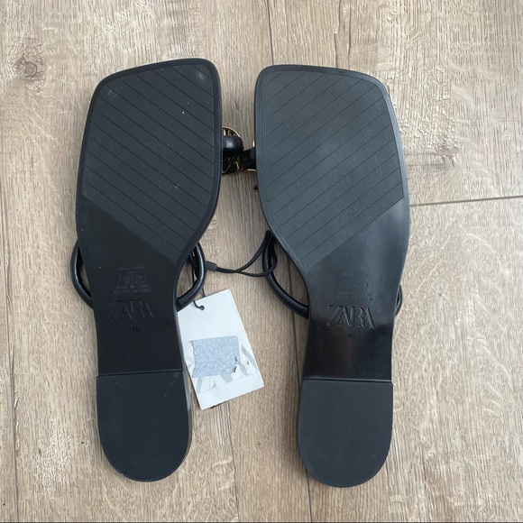 SOLD - Zara Starfish Seashell Metal Toe Detail Low Heel Sandal - Picture 11 of 11